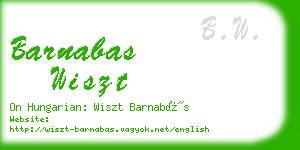 barnabas wiszt business card